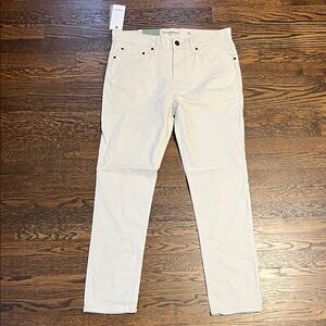 Goodfellow & Co Cream Slim Straight Jeans